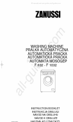 Zanussi F 832 Manual