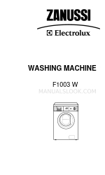 Zanussi F1003 W 지침 책자