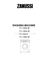 Zanussi FJ 1054 W Folheto de instruções