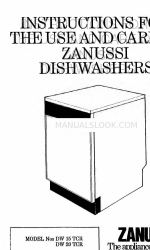 Zanussi DW 20 Instructions For The Use And Care