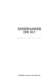 Zanussi DW 917 Livret d'instructions