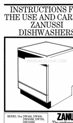 Zanussi DW400 Instructions pour l'utilisation et l'entretien