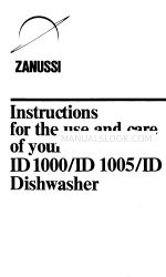 Zanussi ID 1000 Manuel d'utilisation