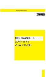 Zanussi ZDW 416 BU Folheto de instruções