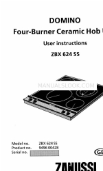 Zanussi Domino ZBX 624 SS Инструкции пользователя