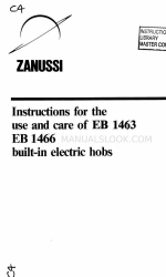 Zanussi EB 1463 Instructions For The Use And Care