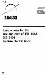 Zanussi EB1466 사용 및 관리 지침