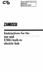 Zanussi EM65 使用上の注意