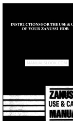 Zanussi Hob 使用上の注意