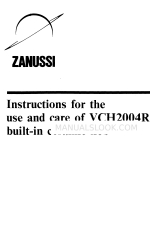 Zanussi VCH2004R Instructies voor gebruik en verzorging