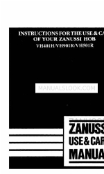 Zanussi VH401H Instructions For The Use & Care