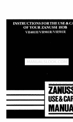 Zanussi VH501R Instrucciones de uso y cuidado