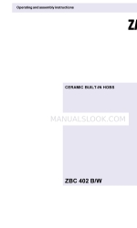 Zanussi ZBC 402 B/W 작동 및 조립 지침 매뉴얼