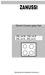 Zanussi ZKL 64 B Bedienings- en installatie-instructies