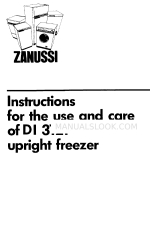 Zanussi DI 3121 Instruções para o utilizador