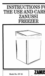 Zanussi DV 35 Instructions pour l'utilisation et l'entretien