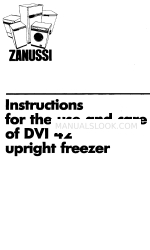 Zanussi DVi 42 Instrucciones de uso y cuidado