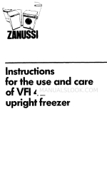 Zanussi VFi 42 사용 및 관리 지침 매뉴얼