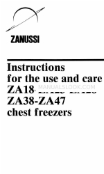 Zanussi ZA38 Instructions For The Use And Care