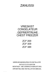 Zanussi ZCF 309 Operating And Installation Manual