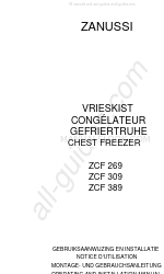 Zanussi ZCF 309 Operating And Installation Manual