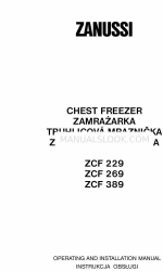 Zanussi ZCF229 Руководство по эксплуатации и установке