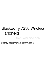 Blackberry 7250 - MANUEL 4 Safety And Product Information