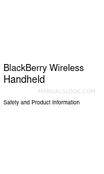 Blackberry 7270 안전 및 제품 정보