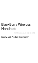 Blackberry 7510 Wireless Handheld Informasi Keamanan dan Produk