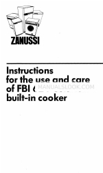 Zanussi Cuisinair FBi 624 Manuel d'utilisation et d'entretien