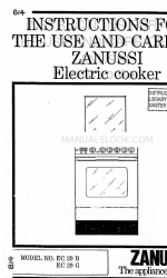 Zanussi EC 29 B Instructions For The Use And Care