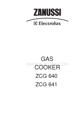 Zanussi GAS COOKER ZCG 641 Буклет с инструкциями