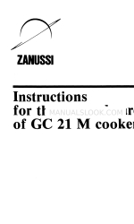 Zanussi GC 20M Manuel d'utilisation et d'entretien