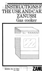 Zanussi GC 5601 Instructies voor gebruik en verzorging