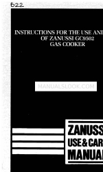 Zanussi GC9502 Instructions pour l'utilisation et l'entretien