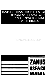 Zanussi GC9557 Instructions For Use And Care Manual