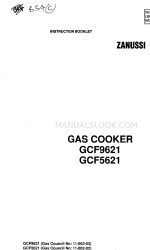 Zanussi GCF5621 Manual de instrucciones