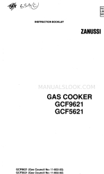 Zanussi GCF5621 Livret d'instructions