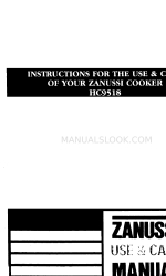 Zanussi HC9518 Use & Care Manual