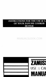 Zanussi HC9518 Instructions pour l'utilisation et l'entretien