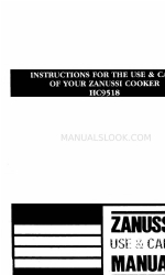 Zanussi HC9518 Instrucciones de uso y cuidado