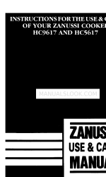 Zanussi HC9617 Manuel d'utilisation, d'entretien et d'installation
