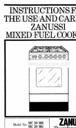 Zanussi MC 20 MB Instructions For The Use And Care