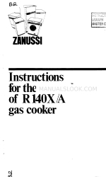 Zanussi R140X/A Instructions pour l'utilisation et l'entretien