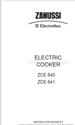 Zanussi ZCE 640 Instruction Booklet