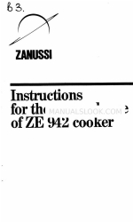 Zanussi ZE 942 Petunjuk Penggunaan Manual