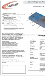 Califone 1500AV-BL Especificações