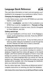 Blackberry 850 Language Quick Reference