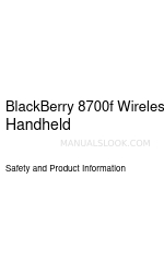 Blackberry 8700f Информация о безопасности и продукции