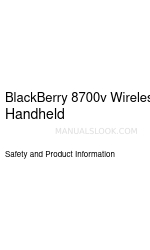 Blackberry Vodafone 8700v Інформація про безпеку та продукцію